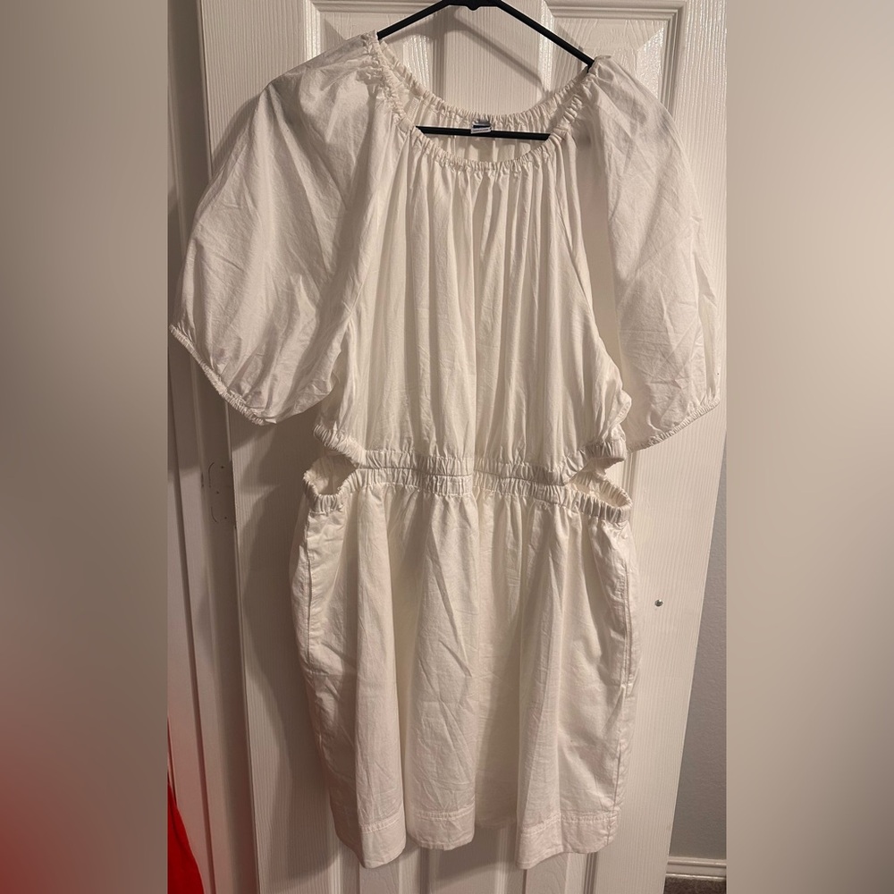Old Navy White Mini Dress with Side Cutouts